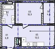 ЖК Nova City — 40.8 м²