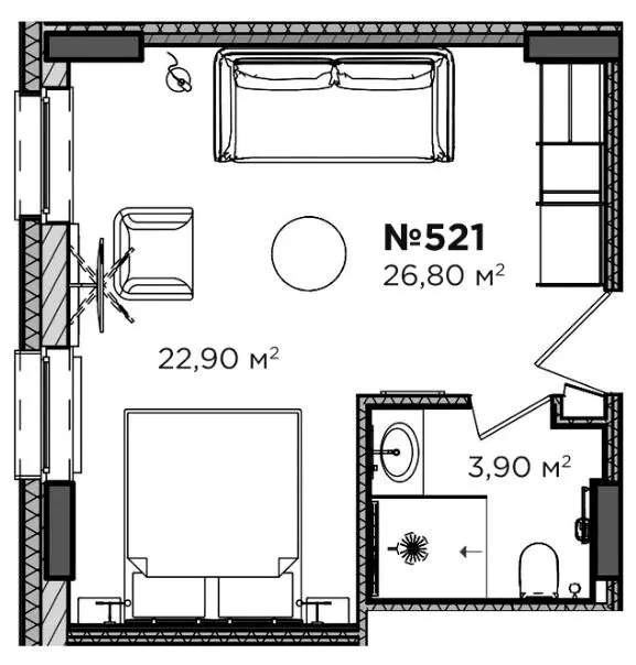 LEV LIFESTYLE HOTEL — 26.8 м²