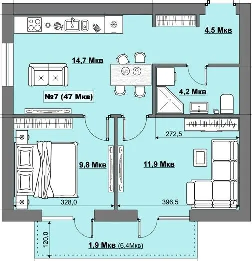Клубний будинок NERESEN — 47 м²