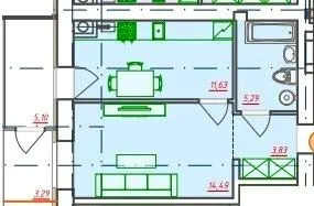 ЖК Видовий — 40.3 м²