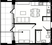 Олімпійський White — 38.4 м²