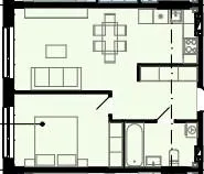 Олімпійський White — 46.5 м²