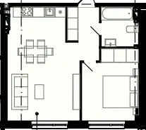 Олімпійський White — 45.4 м²