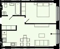 Олімпійський White — 46.7 м²