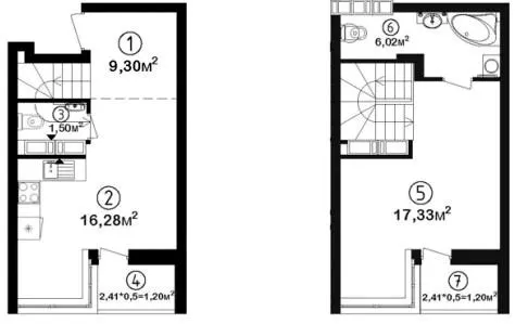 ЖК Феофанія City — 52.8 м²