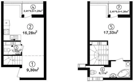 ЖК Феофанія City — 52.9 м²