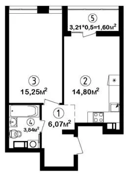 ЖК Феофанія City — 41.6 м²