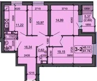 бул. Шевченка, 184, 186 — 81.8 м²