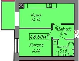 ЖК СКАНДИНАВІЯ — 48.6 м²
