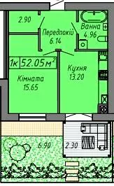 ЖК СКАНДИНАВІЯ — 52.1 м²