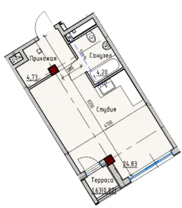 ITown ART Apartments — 34.7 м²