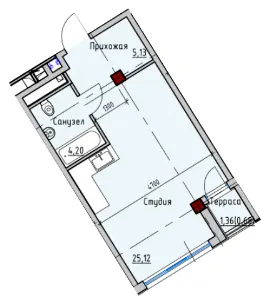 ITown ART Apartments — 35.3 м²