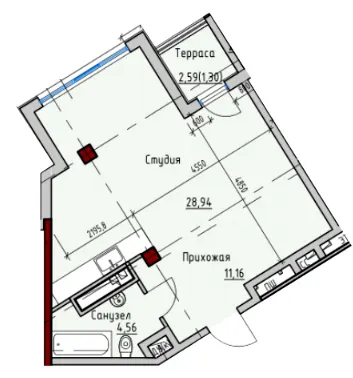 ITown ART Apartments — 45.8 м²