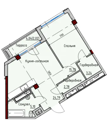 ITown ART Apartments — 53.2 м²