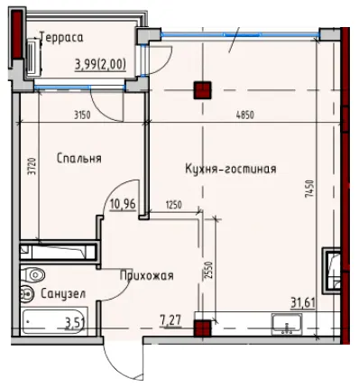 ITown ART Apartments — 55.5 м²