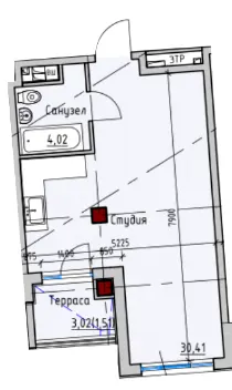 ITown ART Apartments — 35.7 м²