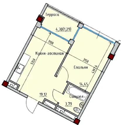 ITown ART Apartments — 38 м²
