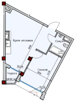 ITown ART Apartments — 43.9 м²