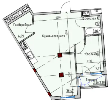 ITown ART Apartments — 55.5 м²