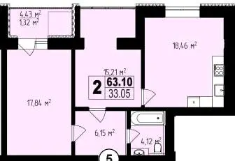 ЖК Dream Park — 63.1 м²