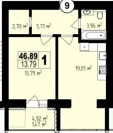 ЖК Dream Park — 46.9 м²