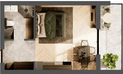 ЖК Kvitka Residence — 32.8 м²