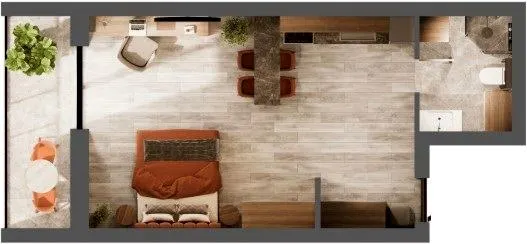 ЖК Kvitka Residence — 40.7 м²