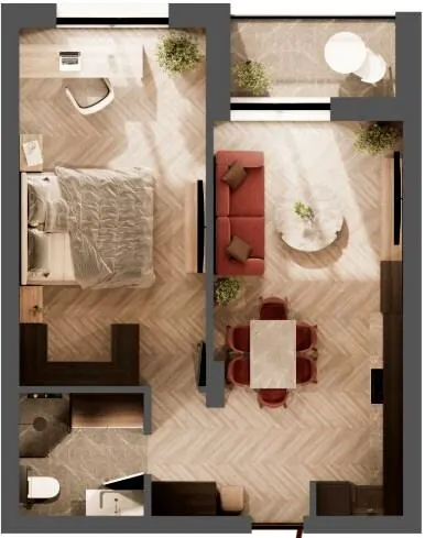 ЖК Kvitka Residence — 54.8 м²
