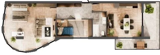 ЖК Kvitka Residence — 97.6 м²