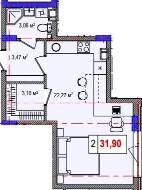 ЖК LIBERTY PARK — 31.9 м²