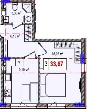 ЖК LIBERTY PARK — 33.7 м²