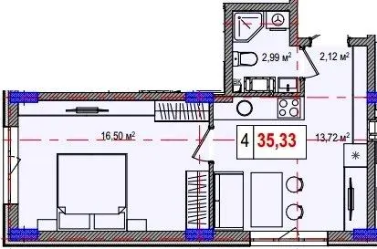 ЖК LIBERTY PARK — 35.3 м²