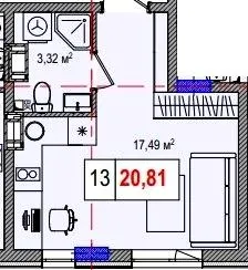 ЖК LIBERTY PARK — 20.8 м²