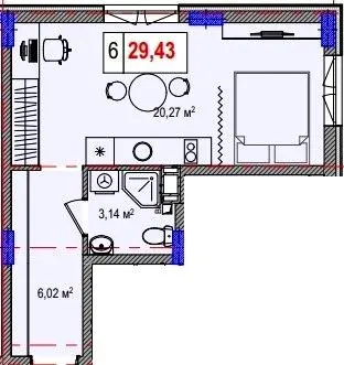 ЖК LIBERTY PARK — 29.4 м²