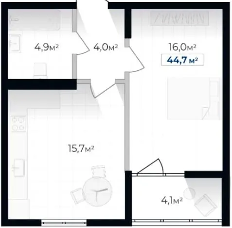 ЖК Senat — 44.7 м²