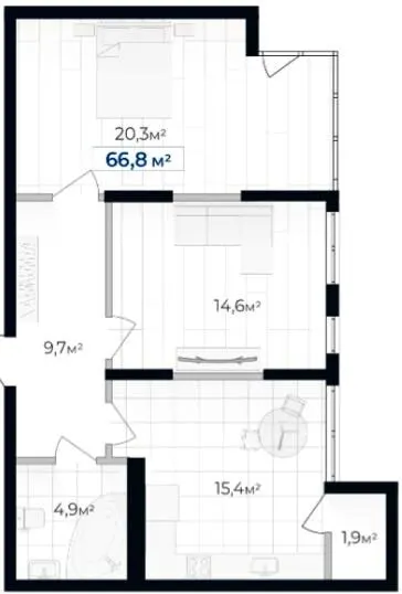 ЖК Senat — 66.8 м²