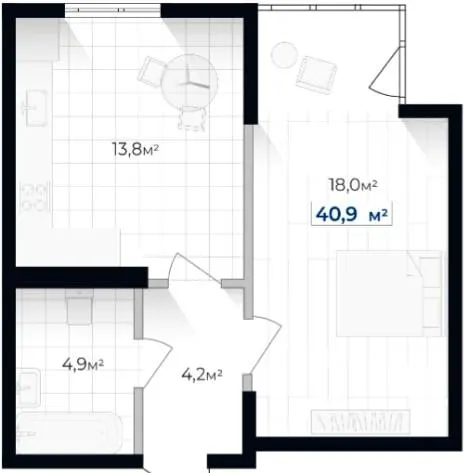 ЖК Senat — 40.9 м²