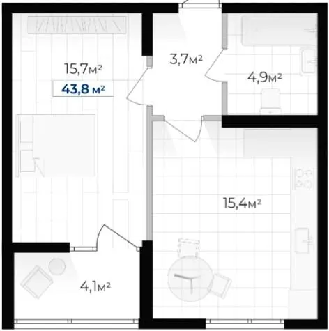ЖК Senat — 43.8 м²