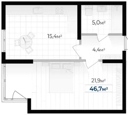 ЖК Senat — 46.7 м²