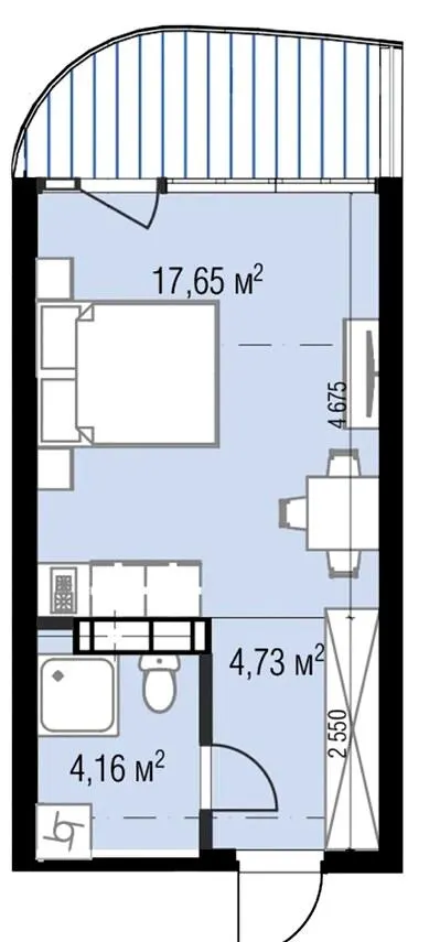 ЖК Sky River 2 — 29.4 м²