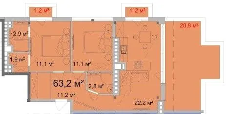 ЖК Сокіл — 86.4 м²