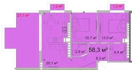 ЖК Сокіл — 81.8 м²