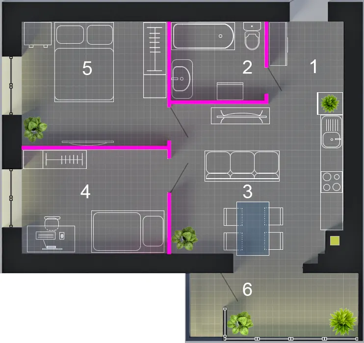 ЖК Київський — 53.9 м²