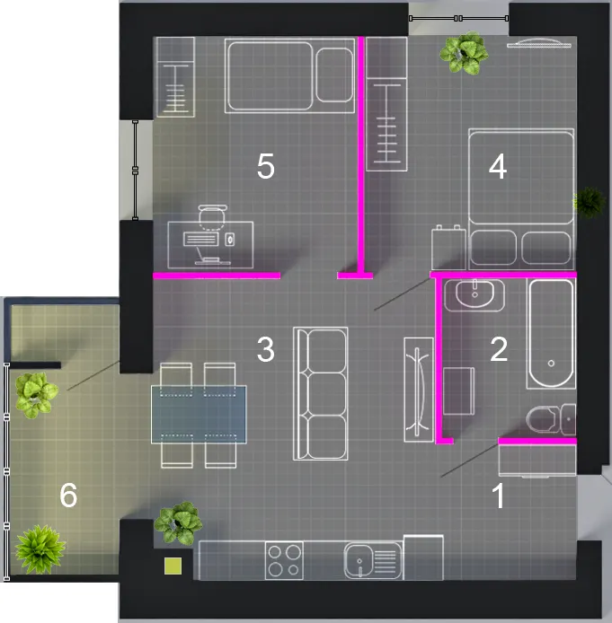 ЖК Київський — 56.7 м²