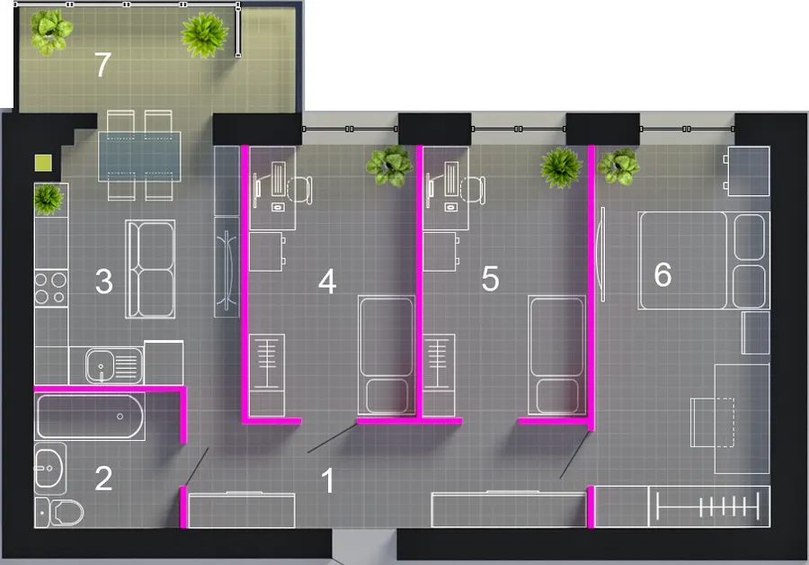ЖК Київський — 72.7 м²