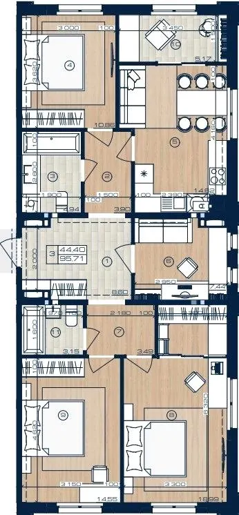 ЖК OXFORD — 95.7 м²