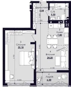 вул. Героїв Крут, 13 — 66.7 м²