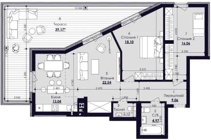 вул. Героїв Крут, 13 — 98 м²