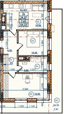 2-комнатная квартира, 64 м², вул. Дем'янів Лаз, 41, Пасечная — фото 1