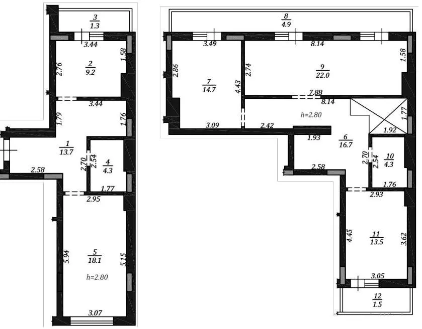 ЖК Q-4 "Quoroom Avenue" — 124.2 м²